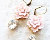 Blush and Crystal Earrings