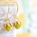 Chartreuse Glass Dangle Earrings