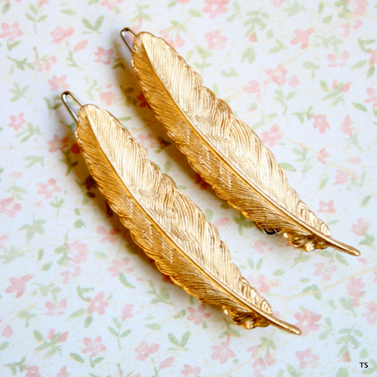 Feather Barrettes