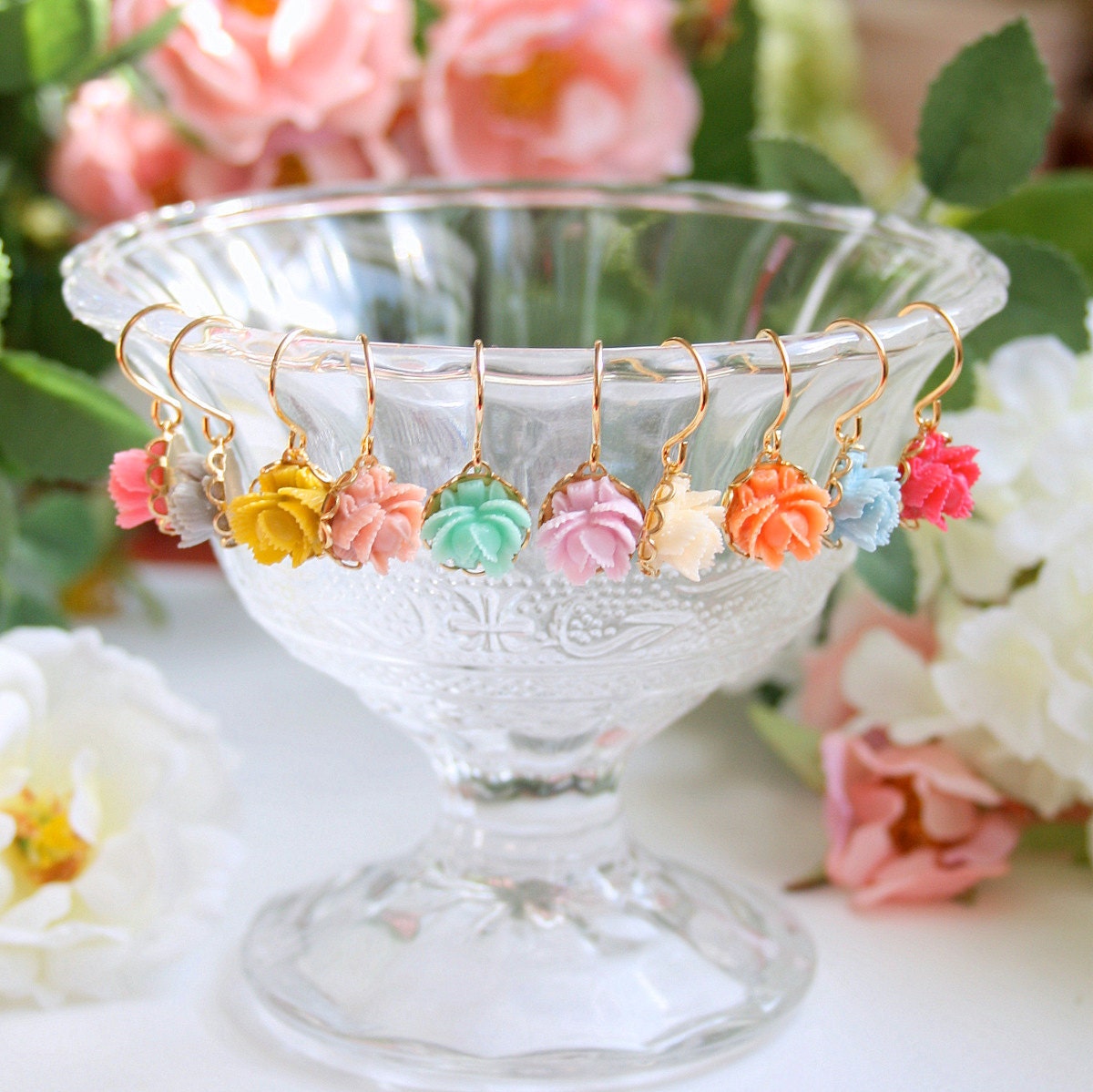 La Petite Rose Dangle Earrings