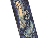 Illustrated Leather Bookmark - blue Winter's Tale