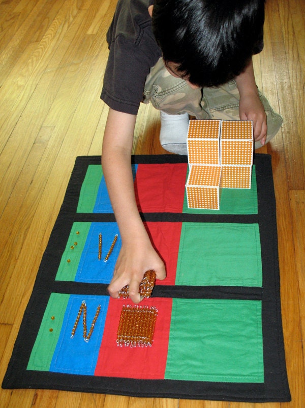 DIGITAL PDF Sewing Pattern Montessori DIY Math: Addition and Place Value Mats