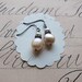 johanna earrings - peach pink pearls sterling silver