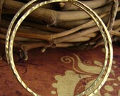 Hoop Earrings - Solid 18k Yellow Gold - Large - Made to Order - Gold Hammered Hoops