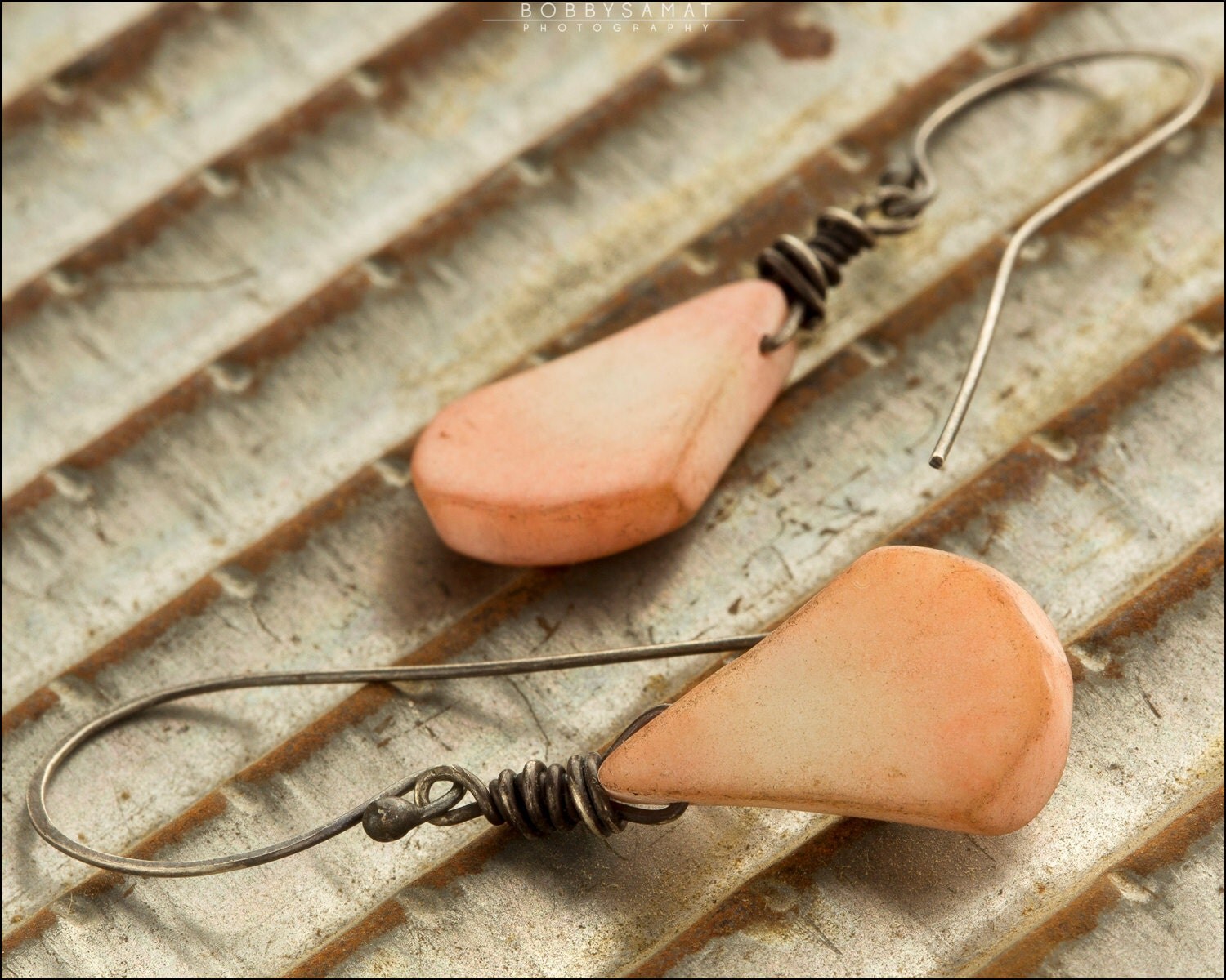Pink Coral Sterling Silver Earrings - Jewelry by Jason Stroud