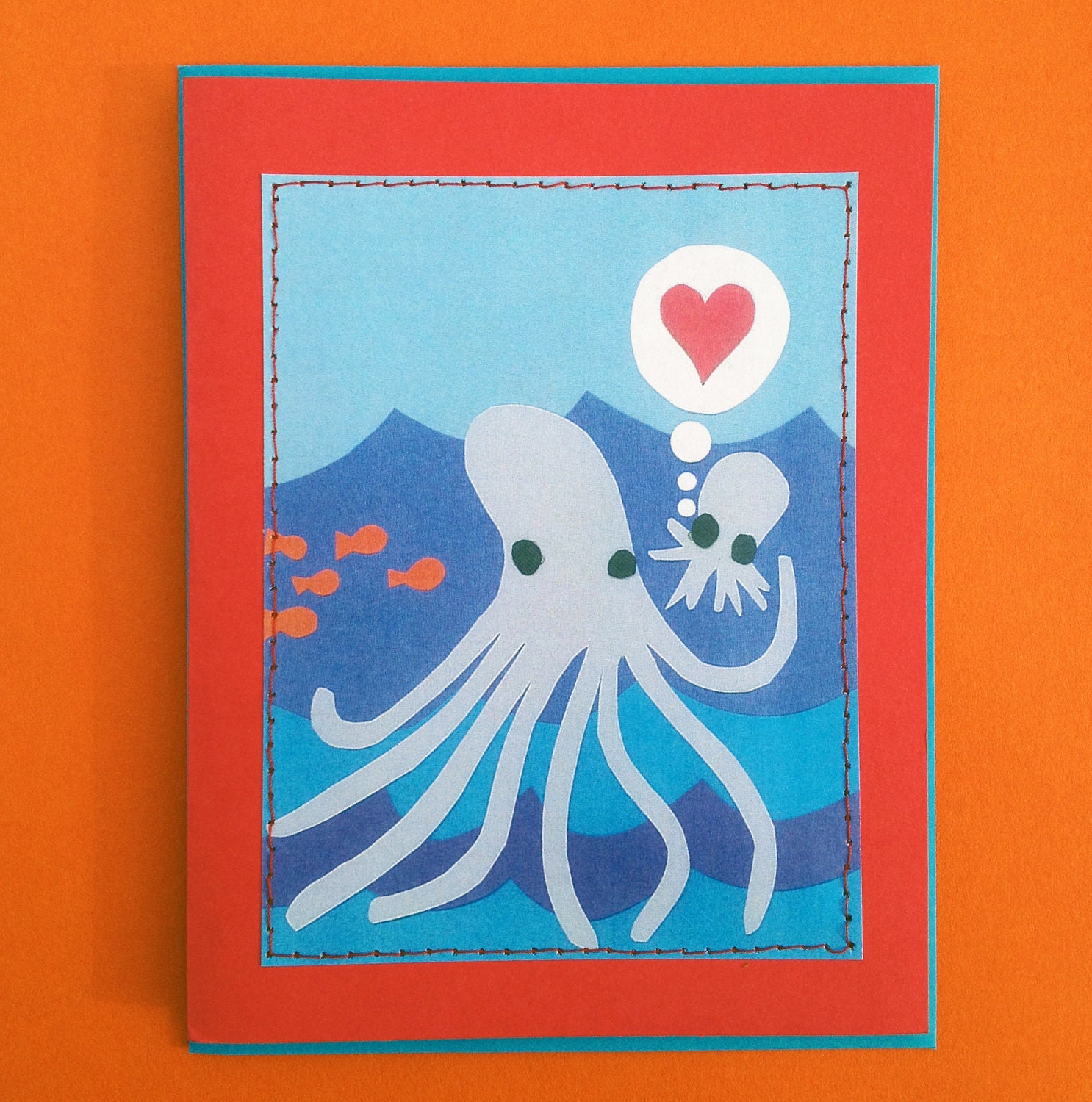 I Love You Octopus  Card