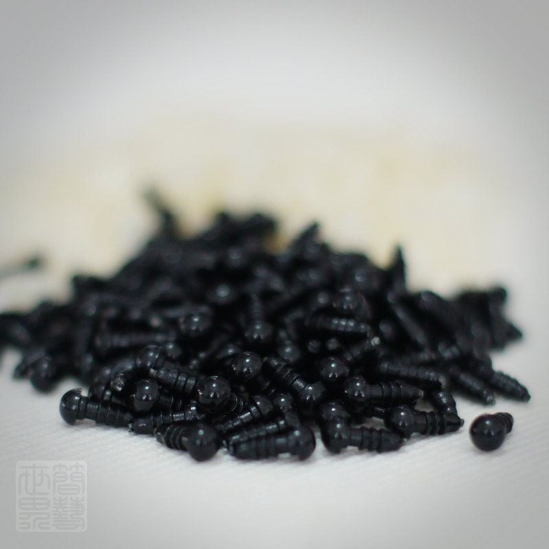 4mm safety craft eyes in black (100 pairs)
