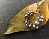 Poet Pendant Necklace - Dark Sterling Silver
