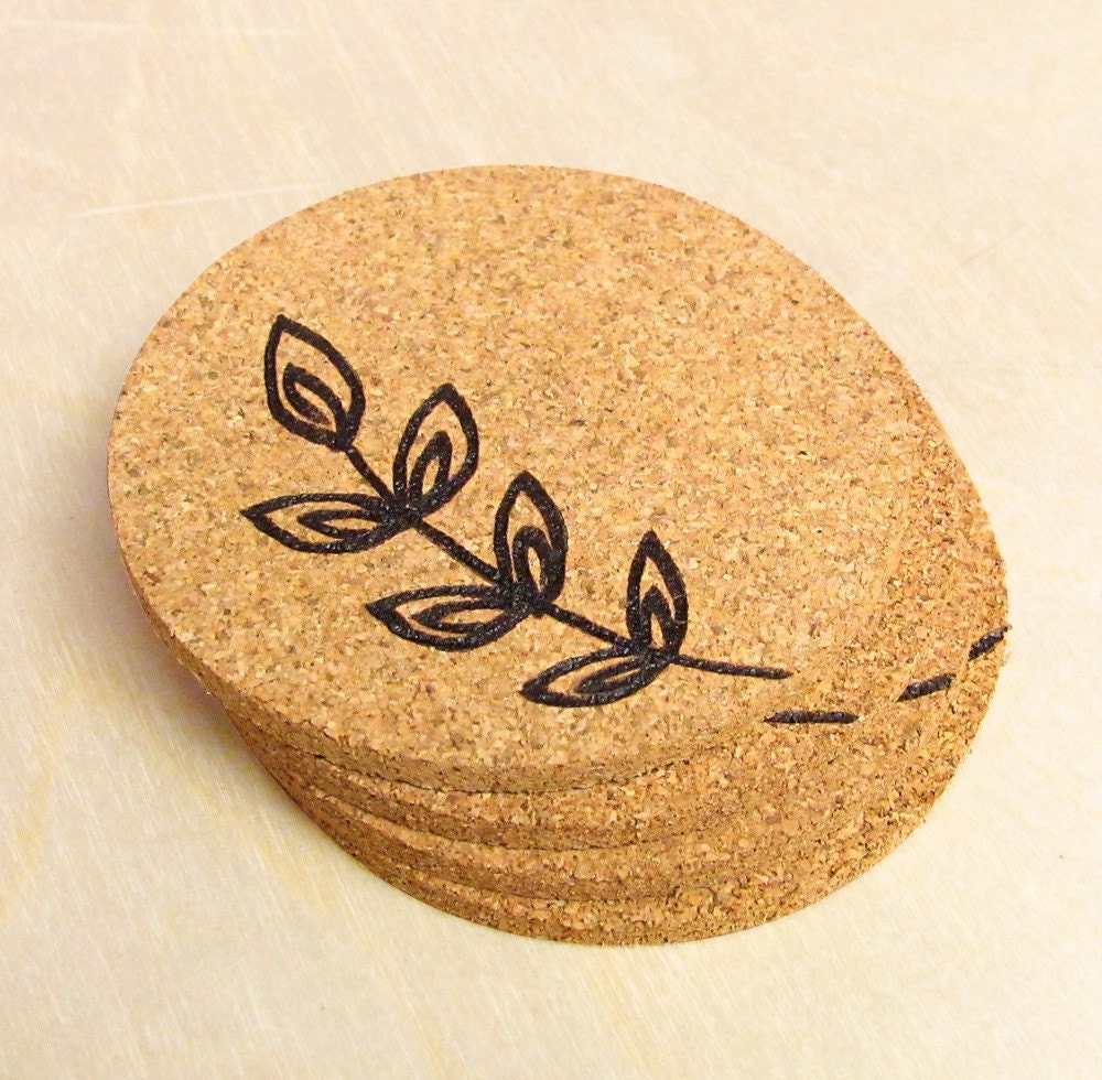 Spring Branch Cork Coaster Set