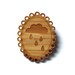 Rain Cloud - Bamboo - Wood Brooch - Wood Pin - Laser Cut