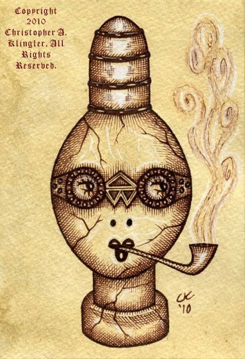 Steam Punk Baby - Postcard