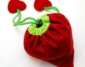 I Love Shopping Eco Strawberry Collapsible Bag or Tote PDF Sewing Pattern Tutorial DIY Instant download