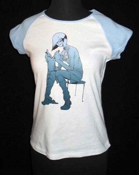 Anime/Emo Girl Knitting T-Shirt FUN Knitter Tee