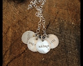 Custom name necklace - four charm