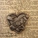 METAL Lover Tattoo Heart Banner Necklace by Ugly Shyla.