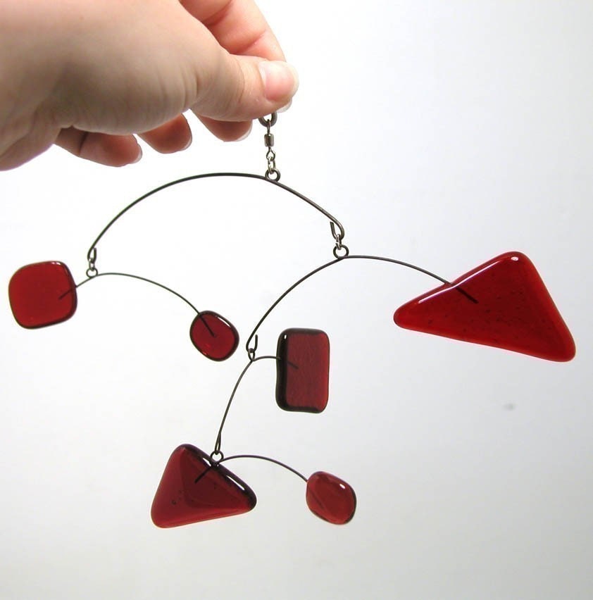 Little Glass Mini Mobile in Red