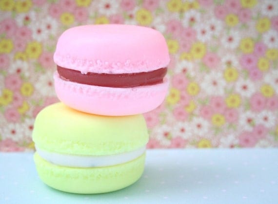 French Macaron Soaps - Handmade Glycerin Soap - 4 scents available