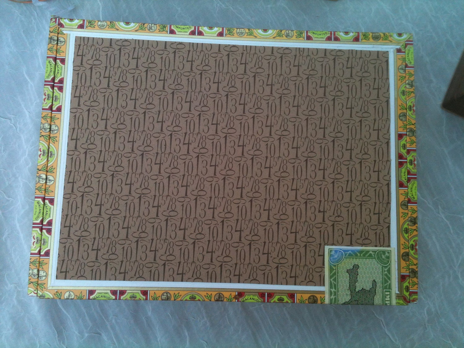 UPcycled Hand Decorated Cigar Box NUMBERS