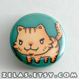 Toradora- Palmtop Tiger Button
