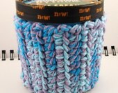 Blueberry Swirl Crocheted Ice Cream Cozy