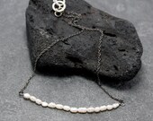 Fresh water Pearl Oxidized Sterling Silver Anklet