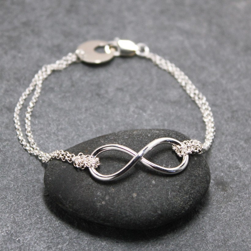 DOUBLE INFINITY anklet, 925, sterling, silver
