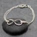 DOUBLE INFINITY anklet, 925, sterling, silver