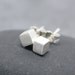 TINY CUBE studs, earrings, sterling, silver, square, modern, Minimalist