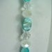 Aqua Shell Pendant with shell and glass beads
