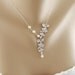 Wire wrapped Pearl Orchid Necklace, Dainty Bridesmaids Jewelry, STERLING Silver, Bridal Jewelry, Maid of Honor Necklace