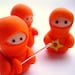 Set of 3 Little Orange Ninja Companions