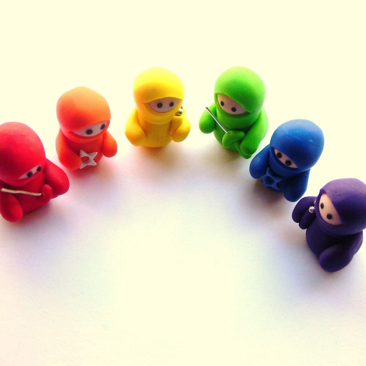 Set of 6 Rainbow Ninja Companions