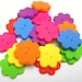 Pack of 20 Assorted Rainbow Flower Buttons