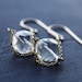 crystal quartz earrings, gold gemstone jewelry