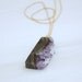 amethyst druzy pendant necklace, natural rough slice, purple, gold fill, statement boho