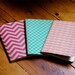 Chevron Triangle Scallops Notebooks Set of 3 Screen Printed Pocket Moleskine Cahier