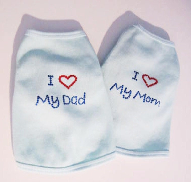 Dog Tee: I love My Mom or I love My Dad