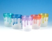 Shot Glasses - Dripping - Set of 5 - Custom Painted Glassware