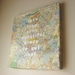 let's find some beautiful place to get lost, original collage on canvas