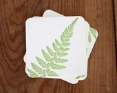 Woodland Fern: letterpress coasters (4 ct)