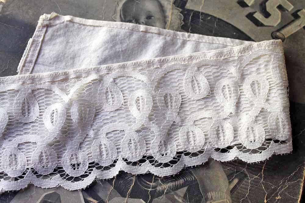 Wedding Lace and Fabric Antique Vintage, Ivory Off-White