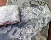 Antique Wedding Lace, Roses Vintage, Cream Off-White, 9 Plus Yards