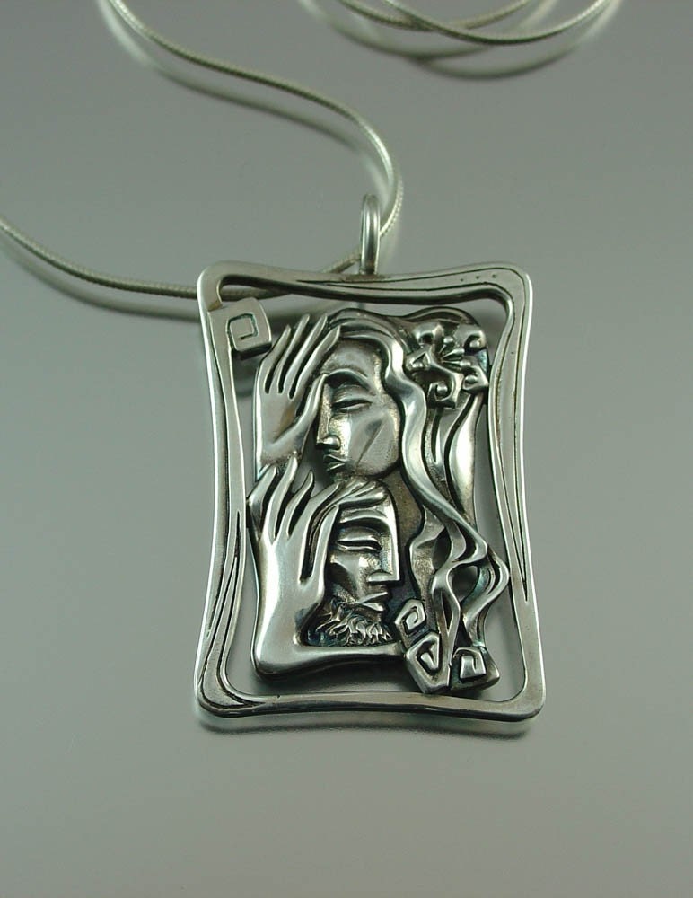 LOVERS designer silver pendant