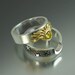 Sun and Moon ECLIPSE Engagement Ring and Wedding Band Set in 18K and 14K gold