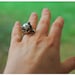 TWO BEAUTIES silver & 14k gold Pearl ring
