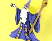WIZARD PIN with rhinestones and gift box