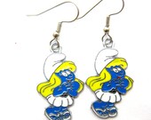 Smurfette Earrings on surgical stainless steel hooks