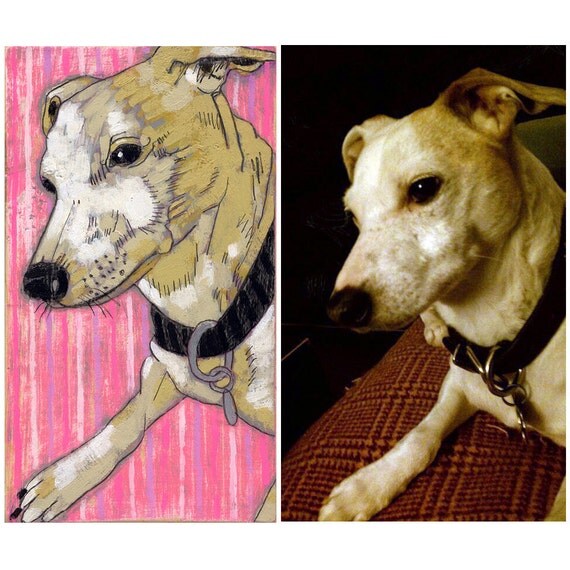 ON HOLD - Custom Pet Portrait -painted from a photo of your pet