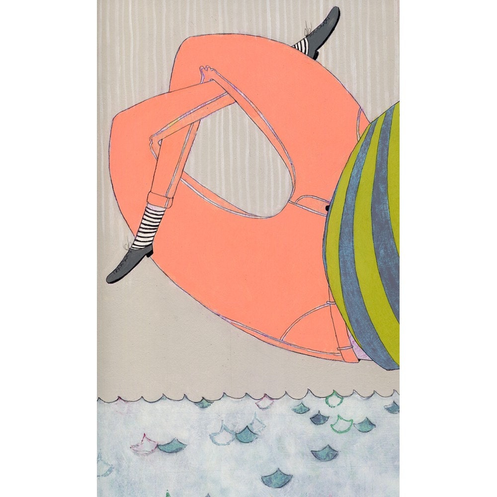 original art painting - falling
