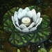 Water Lily Candle Holder, Floating Glass Art Sculpture, for Water Gardens, Outdoor Rooms, Home Decor